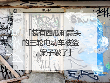 装有西瓜和蒜头的三轮电动车被盗，案子破了