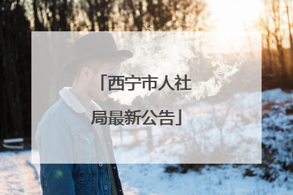 西宁市人社局最新公告