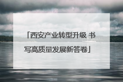 西安产业转型升级 书写高质量发展新答卷