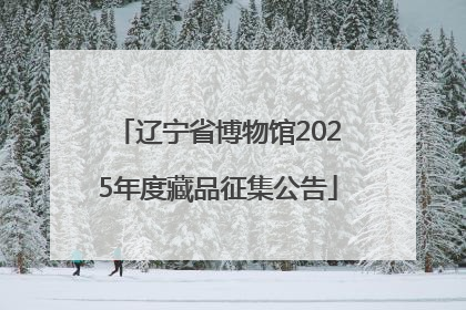 辽宁省博物馆2025年度藏品征集公告