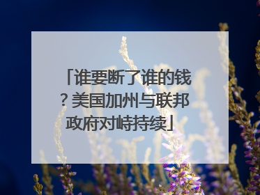 谁要断了谁的钱？美国加州与联邦政府对峙持续