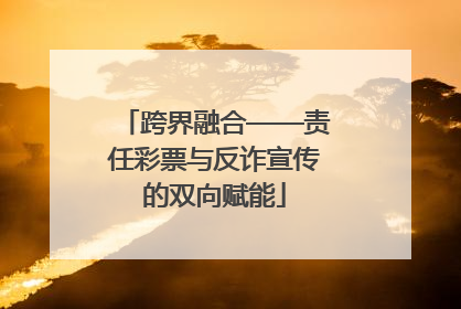 跨界融合——责任彩票与反诈宣传的双向赋能