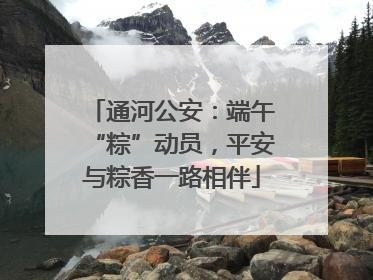 通河公安：端午“粽”动员，平安与粽香一路相伴