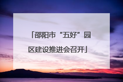 邵阳市“五好”园区建设推进会召开
