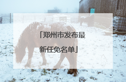 郑州市发布最新任免名单
