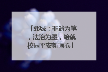 郓城：非遗为笔，法治为墨，绘就校园平安新画卷