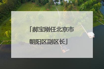 郝宝刚任北京市朝阳区副区长