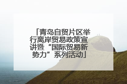 青岛自贸片区举行离岸贸易政策宣讲暨“国际贸易新势力”系列活动