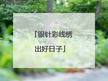 银针彩线绣出好日子