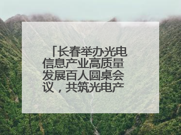 长春举办光电信息产业高质量发展百人圆桌会议，共筑光电产业创新生态