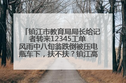 镇江市教育局局长给记者转来12345工单 风雨中八旬翁跌倒被压电瓶车下，扶不扶？镇江高职学子选择令人钦佩