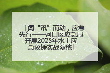 闻“汛”而动，应急先行——河口区应急局开展2025年水上应急救援实战演练