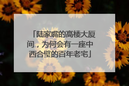 陆家嘴的高楼大厦间，为何会有一座中西合璧的百年老宅