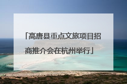 高唐县重点文旅项目招商推介会在杭州举行