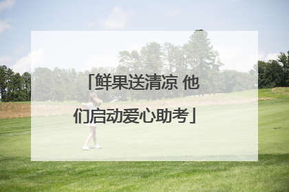 鲜果送清凉 他们启动爱心助考