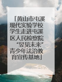 黄山市屯溪现代实验学校学生走进屯溪区人民检察院“昱见未来”青少年法治教育宣传基地