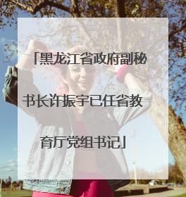 黑龙江省政府副秘书长许振宇已任省教育厅党组书记