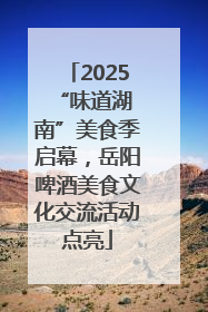 2025 “味道湖南”美食季启幕，岳阳啤酒美食文化交流活动点亮