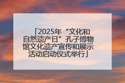 2025年“文化和自然遗产日”孔子博物馆文化遗产宣传和展示活动启动仪式举行