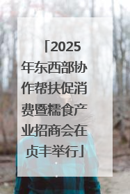 2025年东西部协作帮扶促消费暨糯食产业招商会在贞丰举行