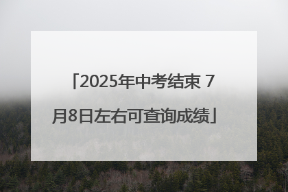 2025年中考结束 7月8日左右可查询成绩