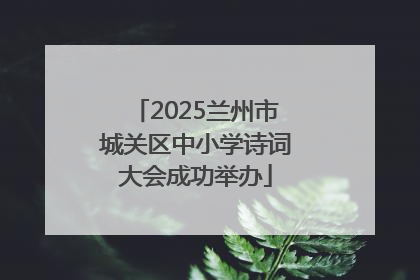 2025兰州市城关区中小学诗词大会成功举办