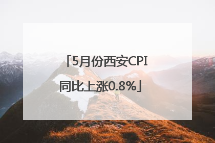 5月份西安CPI同比上涨0.8%