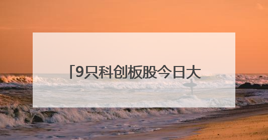 9只科创板股今日大宗交易平台发生交易